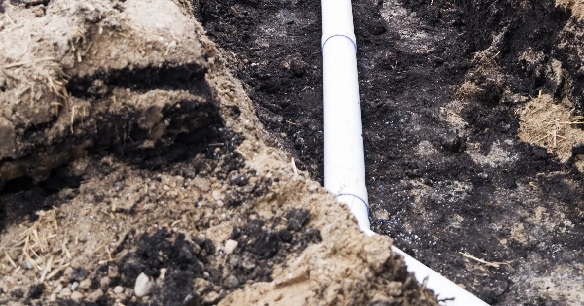 absorption trench and pipe