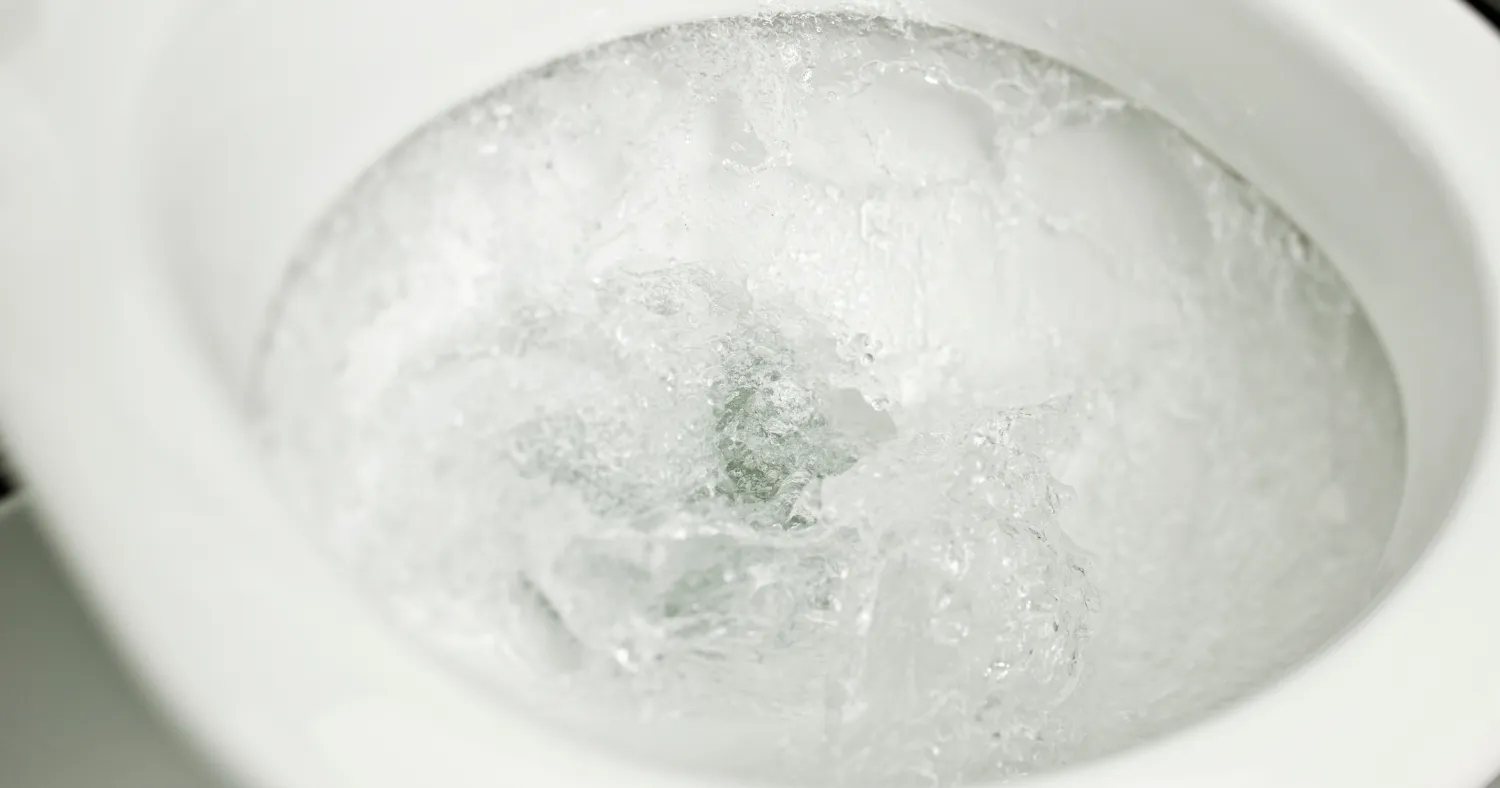 a toilet flushing water