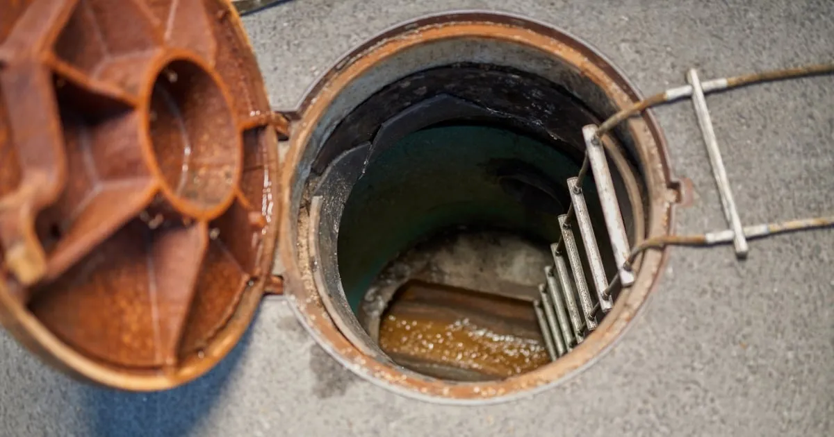 septic tank and ladder